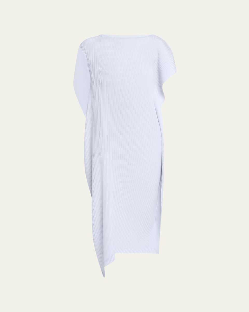 Shadow Study Pleats Solid Dress